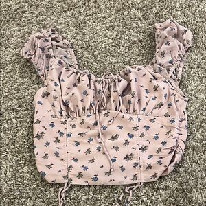 Cotton Candy Pink Floral Blouse